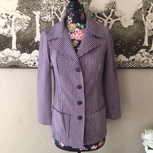 Vintage Lady Ann Plaid 70’s Style Blazer
